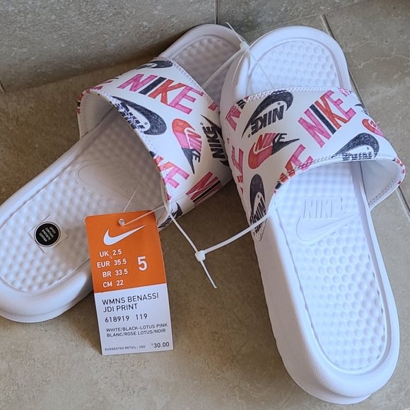 nike slides multicolor